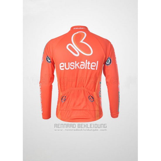 2011 Fahrradbekleidung Euskalte Orange Trikot Langarm und Tragerhose